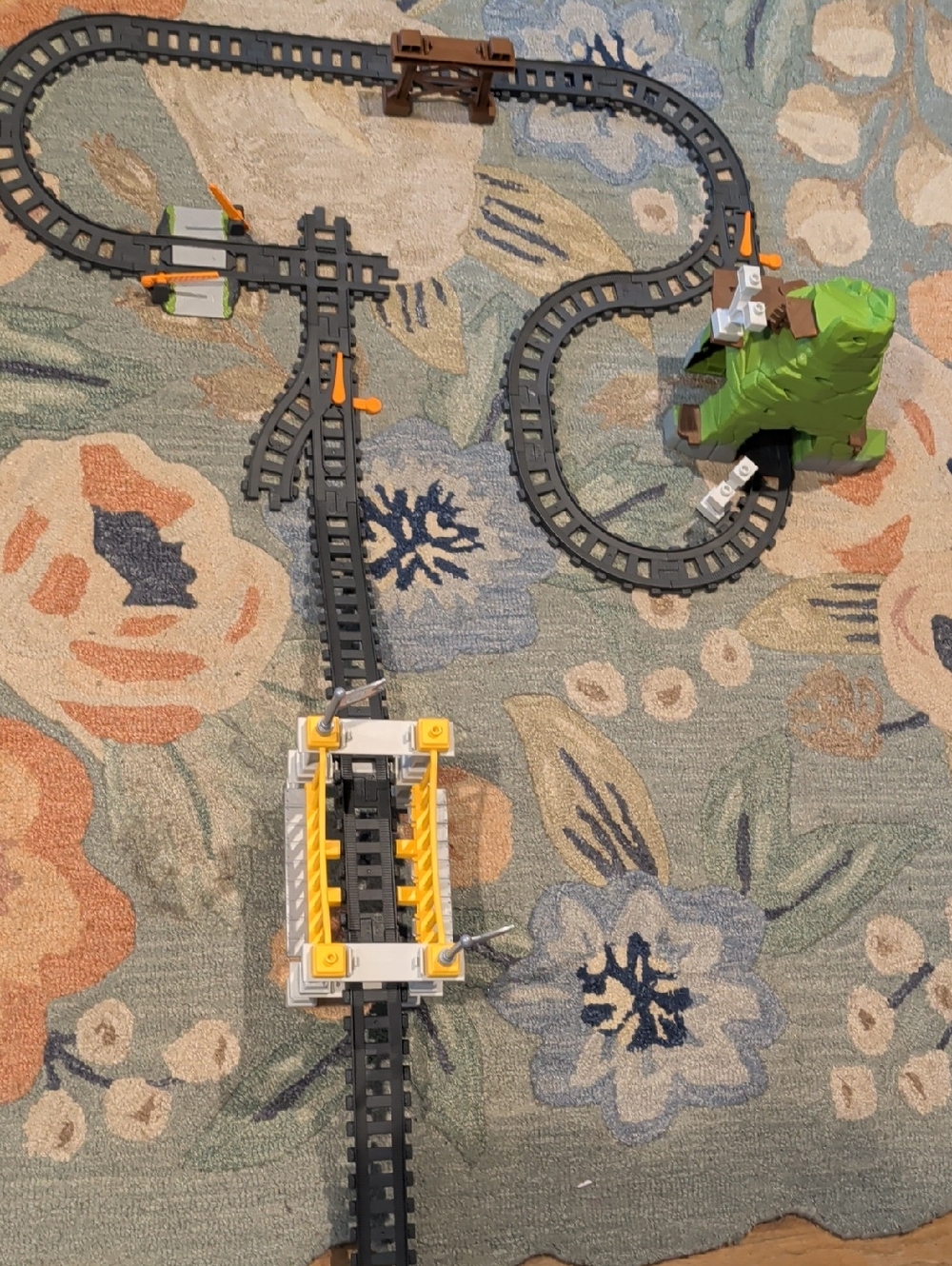 EZ Play Mattel Black and Yellow Train Track Playset with  Mountain